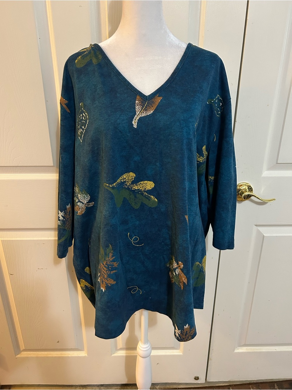 CoConut Bay teal top, 2X